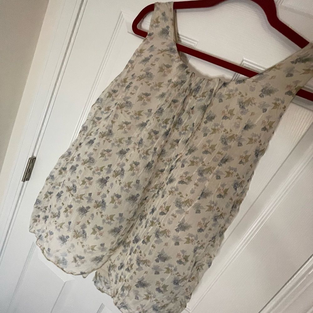 Bellambia Made In Italy 100% silk tank floral